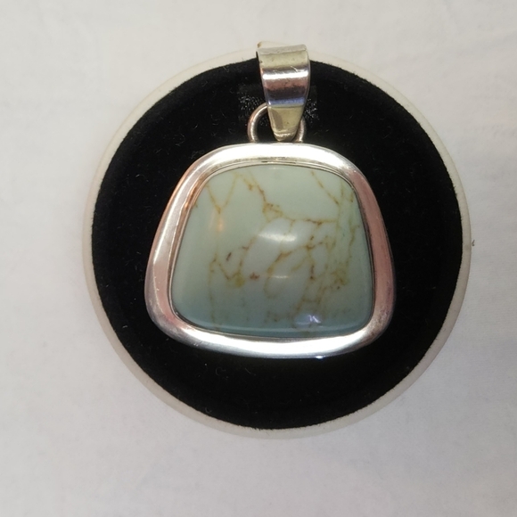 Vintage Sterling silver turquoise pendant - Picture 1 of 10